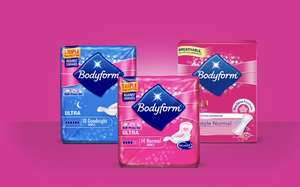 Free bodyform samples (2xFresh Protect Ultra Towels,1 x Goodnight XL Ultra Towel,2xMultistyle Liners+2x50p off coupons)