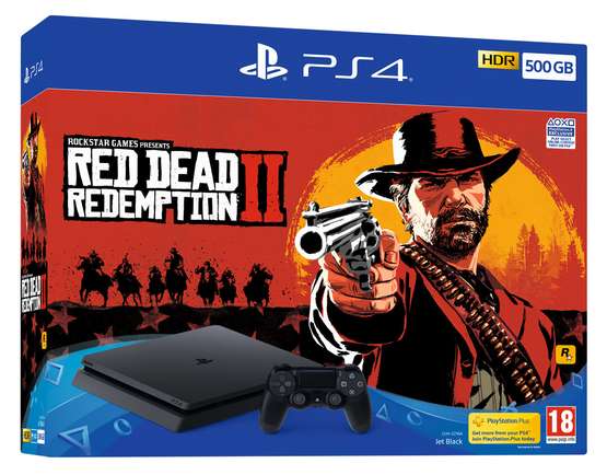 PS4 Slim 500GB Red Dead Redemption 2 or Black Ops 4 or Fifa 19 console + Doom + Hidden Agenda  £199.85 @ ShopTo