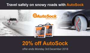 20% off AutoSock, be prepared for the snowy weather. @ RoofBox