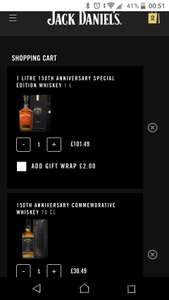 Jack Daniels 150 year anniversary special edition and commemorative black Friday multi buy discount £91.49 @ Jack Daniels