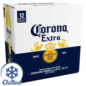 12 x 330ml bottles of Corona Extra beer for £10 or 18 for £12 or 710ml for £1.60 in store and online @ Asda