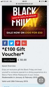 Marco Pierre White £50 for a £100 voucher. Deal extended until Dec 2nd