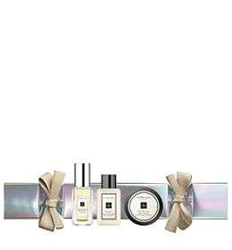 Christmas cracker with cologne, hand wash and body creme with a free box of scent samples @ jo malone £32