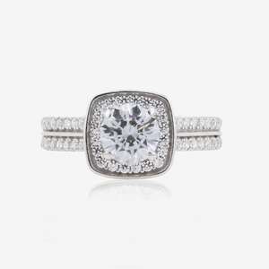 9ct White Gold DiamonFlash® Cubic Zirconia Cluster Ring £99 delivered @ Warren james