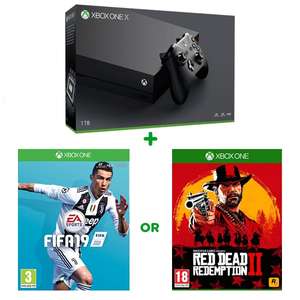 Xbox One X 1TB Console & FREE Select Game Fifa 19 or RDR2 £369.99 @ Smyths toys
