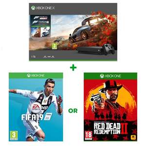 Xbox One X Forza Horizon 4 & Forza Motorsport 7 Bundle + FIFA 19 Or RDR2
