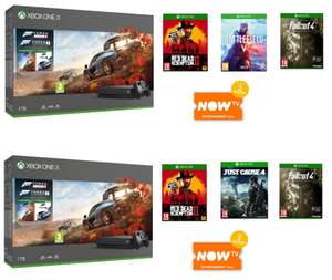Xbox One X + Forza 4 + Motorsport 7 + Red Dead Redemption 2 + Just Cause 4 or Battlefield V + Fallout 4 + 2 month Now TV Pass £429.99 @ Game