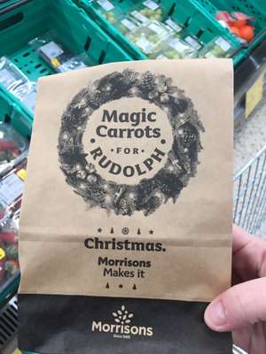 Carrots for Rudolph - Free bag of carrots from Morrisons