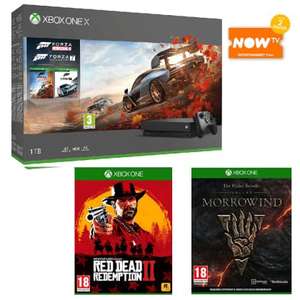 Xbox One X Forza Horizon 4 Bundle & Forza Motorsport 7 + Elder Scrolls Online: Morrowind + Red Dead Redemption 2 + NOW TV at Game £399.98