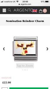 Reindeer nomination charm £22 @ Argento