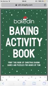Free Printable Christmas Baking Activity Book