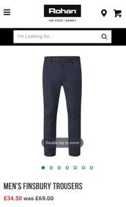 Rohan Finsbury work trousers £38.50 delivered @ Rohan