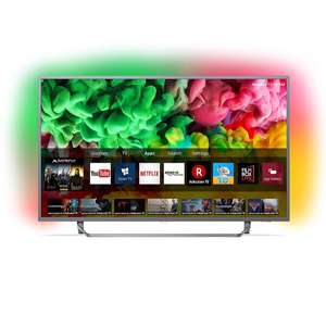 Philips 50PUS6753 4k Ultra HD smart tv with HDR, freeview play & 3 sided ambient Lighting (2018 model) @ Amazon