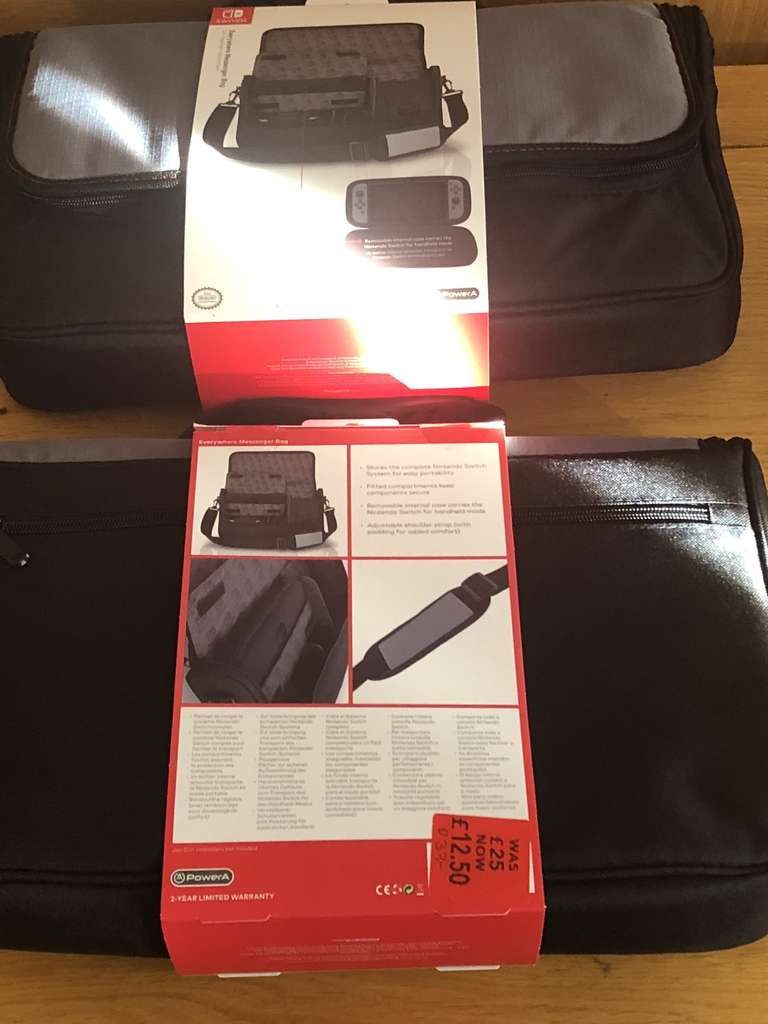 Nintendo switch official everywhere messenger bag - £12.50 instore @ ASDA