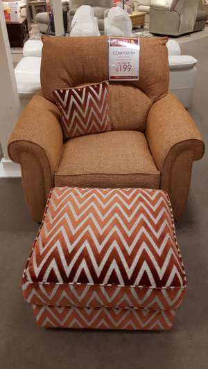 Comforter Chair and Footstool now £199 was £1,408 @ Furniture Village in-store