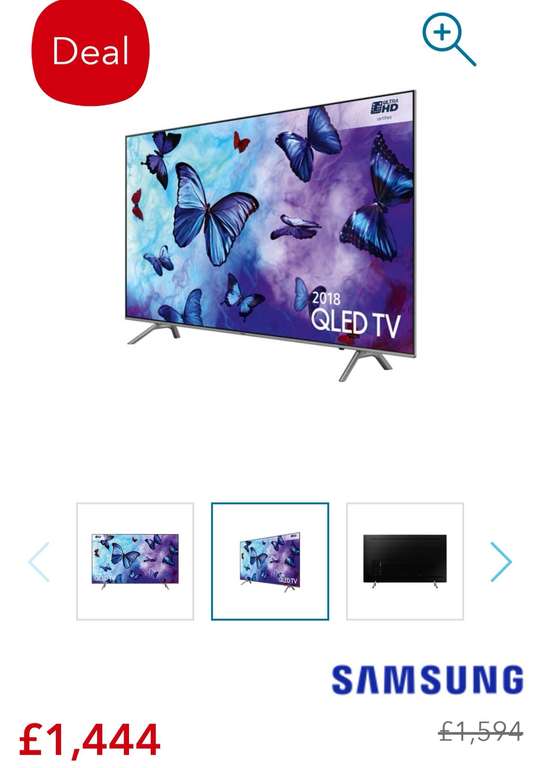 65 inch Samsung QLED 4K UltraHD TV £1344 using code TV100  @ Co-op Electrical
