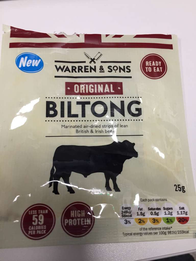 Lidl own brand biltong and jerky 89p