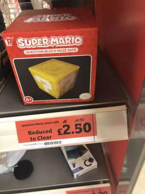 Super Mario question block money box - was £8 now £2.50 instore @ Sainsbury's