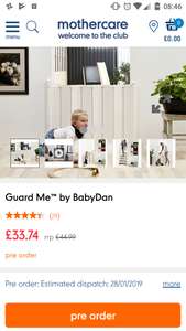 BabyDan Guard Me folding stair gate - £33.74 @ Mothercare