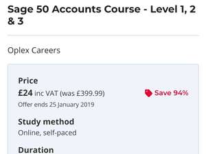 Training for Sage 50 down to £24 @ Reed