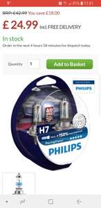 Philips RacingVision H7 (Twin) £18.74 Power Bulbs