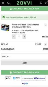 NES Classic mini £43.38 @ Zavvi