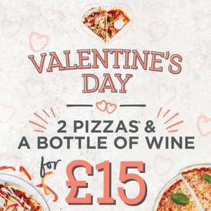 Two pizzas and a bottle of wine £15 at Stonehouse Pizza & Carvery