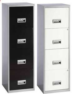 Pierre Henry A4 4 Drawer Maxi Filing Cabinet - Silver/White AND Siver/Black for £55.99 C&C W/C @ OfficeOutlet