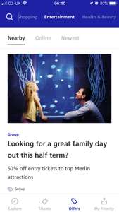 O2 priority 50% off selected Merlin attractions for half term