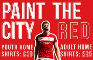 Paint the city red - Home shirts on a speciallimited offer ahead of City’s Emirates FA Cup showdown with Wolves - £25 @ Bristol Sport.