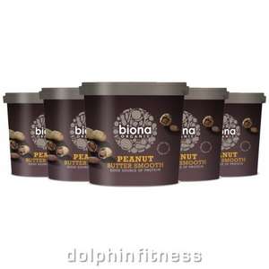 6x 1000g Biona Organic Smooth Peanut Butter for the totally amazing price of £29.95 DELIVERED at dolphin fitness