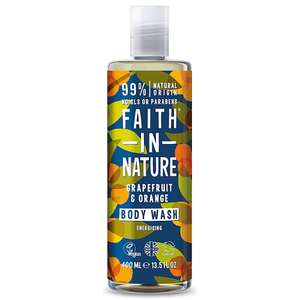 Faith In Nature body wash 50% off all 400ml bottles - now £2.80 (delivery from £5)