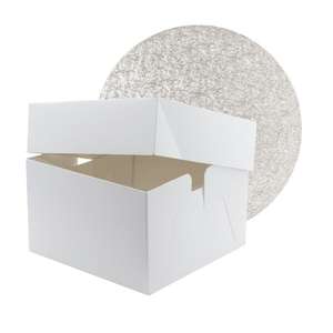 10" Round Silver Cake Drum Board & White Cake Box Combo £1.71 (+£3.99 delivery) @ Craft Company