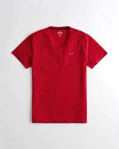 V neck-t-shirt (XS, S, L) for £3.60 + free delivery @ Hollister
