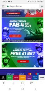 Free £1 bet on Grand National for new and existing customers at The Pools
