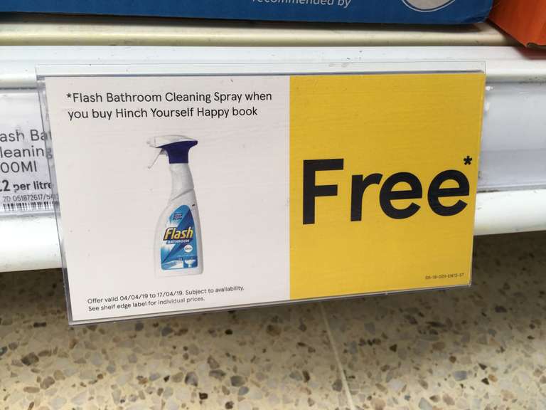 Free Flash Bathroom Cleaner Spray when your Buy Hinch Yourself Happy Book £7.99 @ Tesco