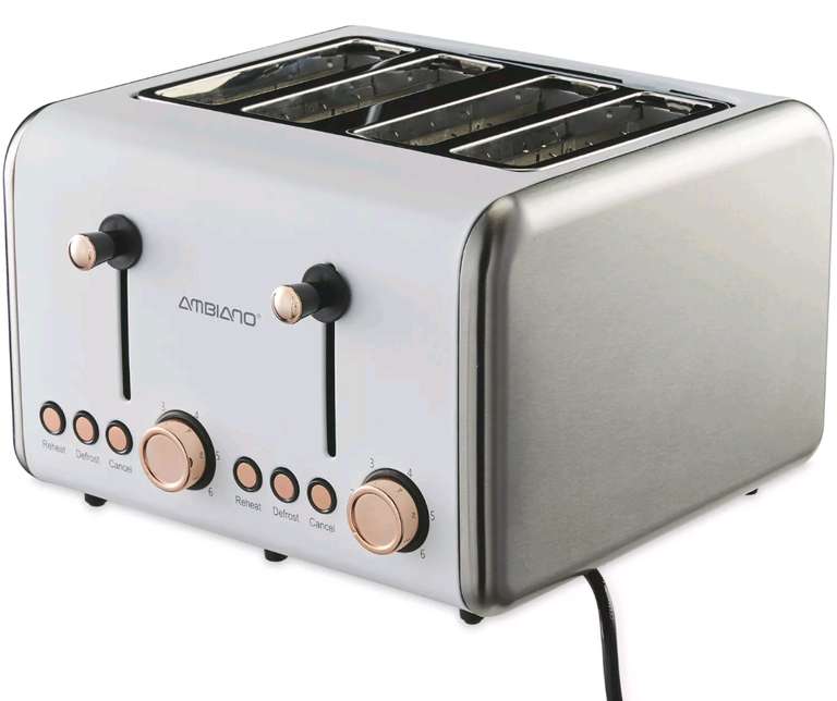 Aldi £9.99 Ambiano Premium 4 Slice Toaster in-store