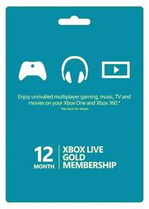 Xbox Live 12 Months Gold Membership Card Global £35.08 (poss £28.14 via TCB) at SCDKey