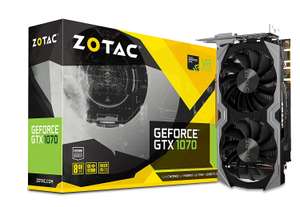 Zotac NVIDIA GeForce GTX 1070 8 GB Mini Graphics Card - Black £229.96 Amazon