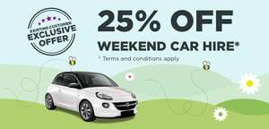 25% of car rental @ Arnold Clark (existing customers only) - Weekend Hire