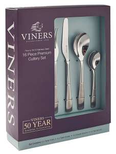 Viners Reema 16-Piece 18.10 Stainless Steel Cutlery Set in Gift Box NOW £12.38 (+ £4.49 delivery non Prime) at Amazon