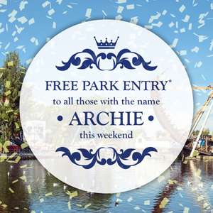 Free entry this weekend 11th & 12th for people called Archie @ Drayton Manor