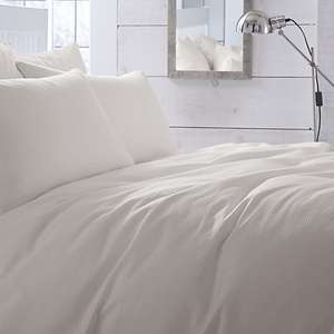 Chartwell Waffle Plain Cream King size Bed cover set  £8.00 / Pillow cases 2 pack £3.00 @ B&Q free C&C
