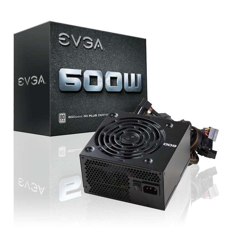 EVGA 600 Watt 80 PLUS Wired ATX PSU/Power Supply Black @ Scan £35.47 inc delivery