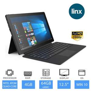 Linx 12X64 64GB / 4GB RAM / FHD- 2 in 1 Laptop Tablet with Keyboard £135.99 with code @ eBay / laptopoutletdirect