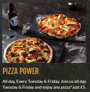 Large Pizza £5 every Tuesday and Friday at Marston pub