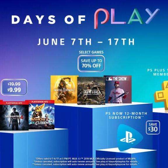 Days of Play Offers at PlayStation PSN US from 7th June - Days Gone £31.28 Detroit £6.31 God of War £15.79 Marvel's Spider-Man £15.79 + MORE