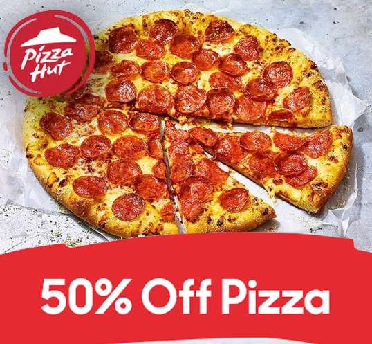 50% Off Pizza When You Spend £15 @ Pizza Hut Delivery