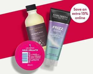 3 for 2 selected professional hair products with extra 15% off @ BOOTS ONLINE ONLY