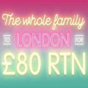 East Midlands Trains Family Tickets in summer. £80 Return to/from London for whole family & travel anytime!